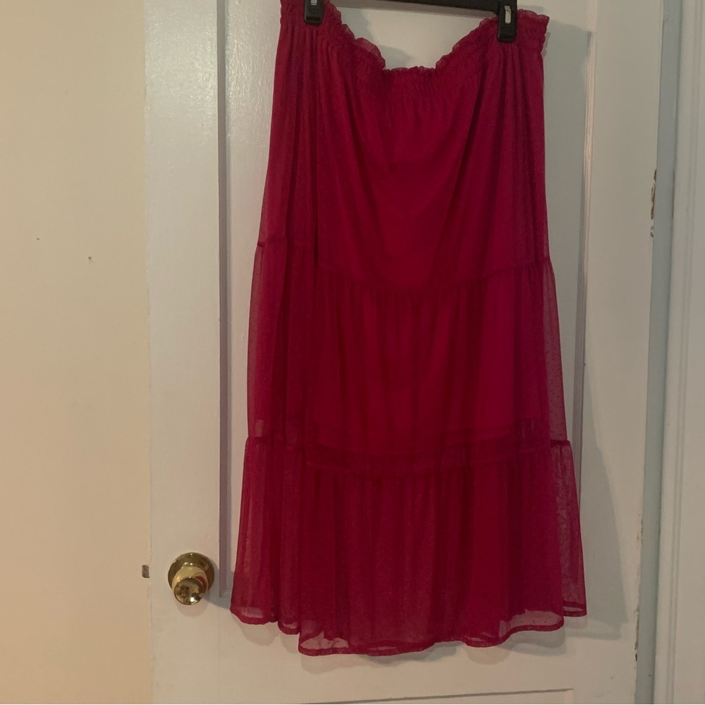 Lauren Conrad Pink Midi Skirt